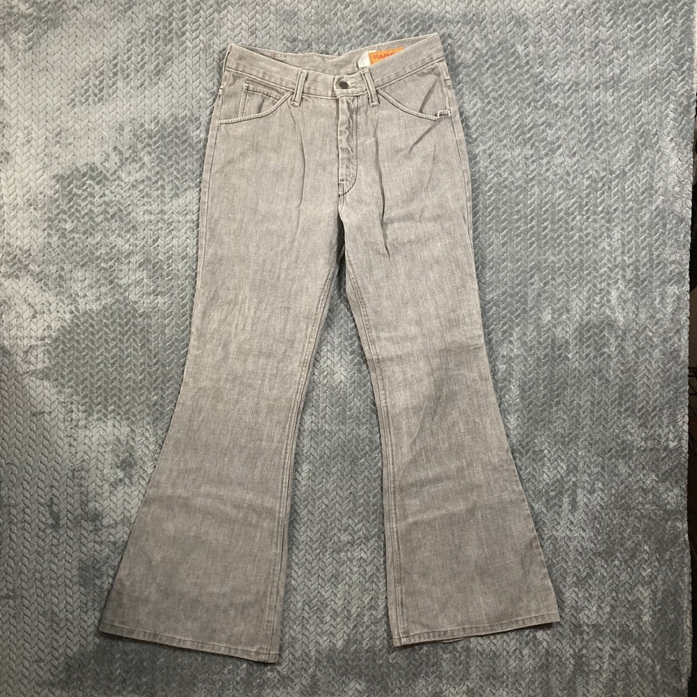 Farah Women's 32x30 Gray Denim Jeans High Rise Flare Vintage Y2K Bell Bottoms